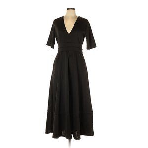 Black Midi Dress L with 3/4 Sleeves